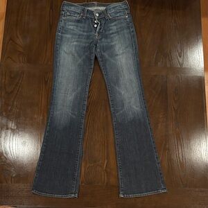 7 for all Mankind Boycut Classic Blue Denim Women's Jeans 27